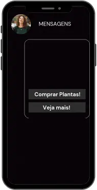 Exemplo mensagem automática com botões InstaMagic automação Instagram DM